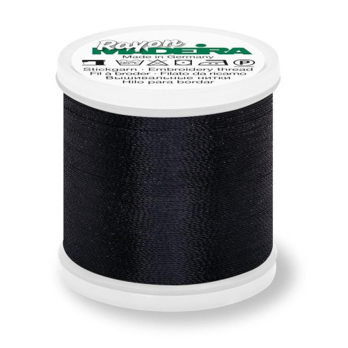 Madeira Rayon 40 color 1000 machine embroidery thread 1000m spool color 1000 black